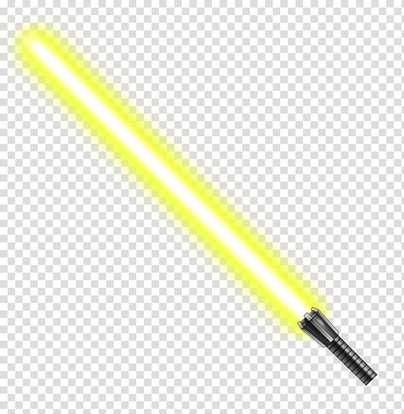 Yoda Lightsaber Yellow Star Wars, yellow light transparent background PNG clipart