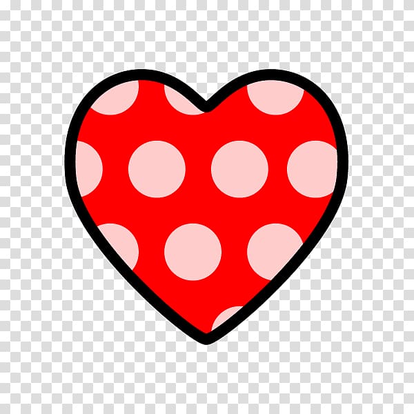 polka dot heart clipart