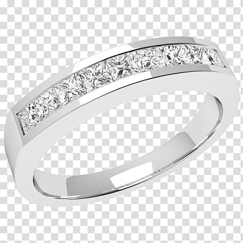 Eternity ring Diamond cut Princess cut, cut in half transparent background PNG clipart