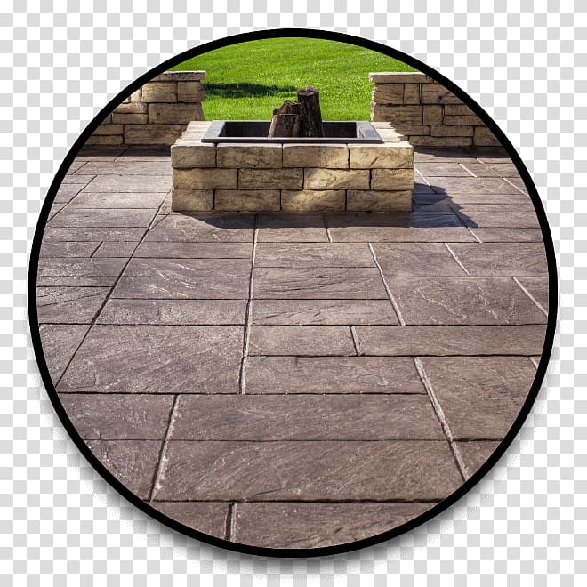 Stamped concrete Patio Backyard Back garden, brick transparent background PNG clipart