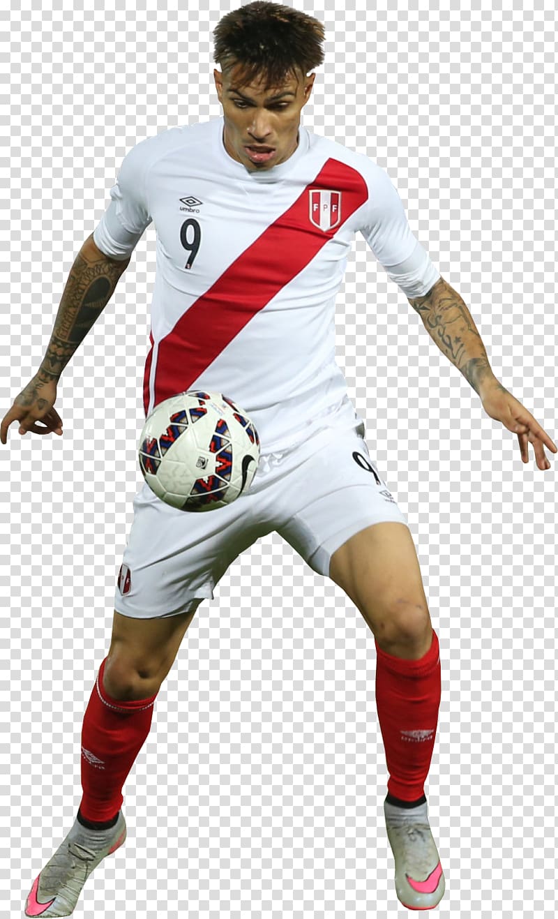 soccer player playing ball illustration, Paolo Guerrero Peru national football team Soccer Player Athlete, peruvian transparent background PNG clipart