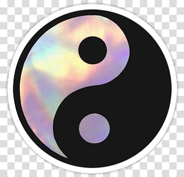 Sticker Yin and yang Symbol Holography, others transparent background PNG clipart