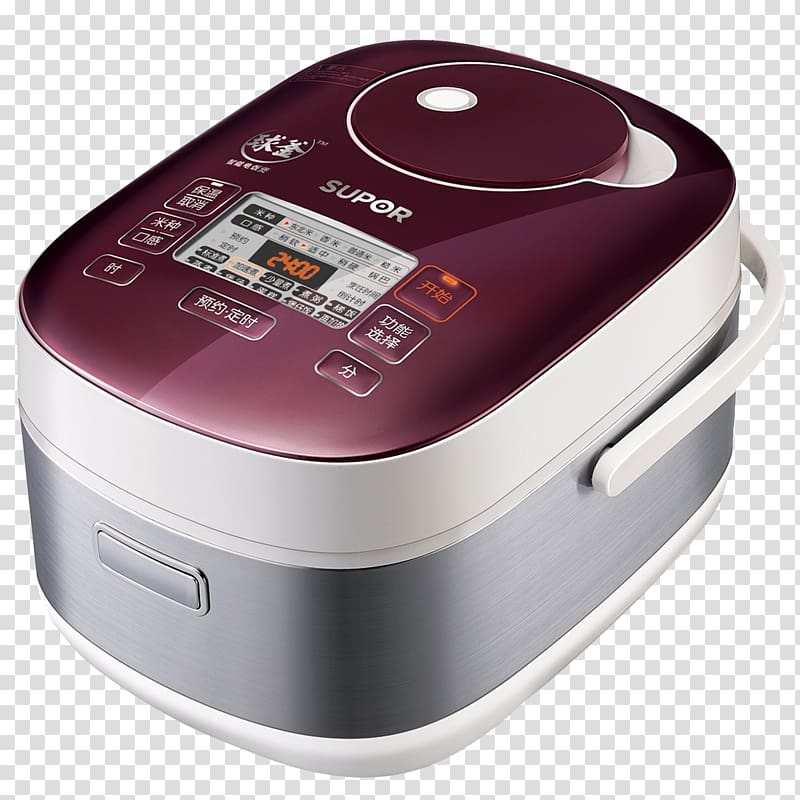 Rice cooker Stainless steel Cauldron, Rice cooker touch screen design small stature transparent background PNG clipart