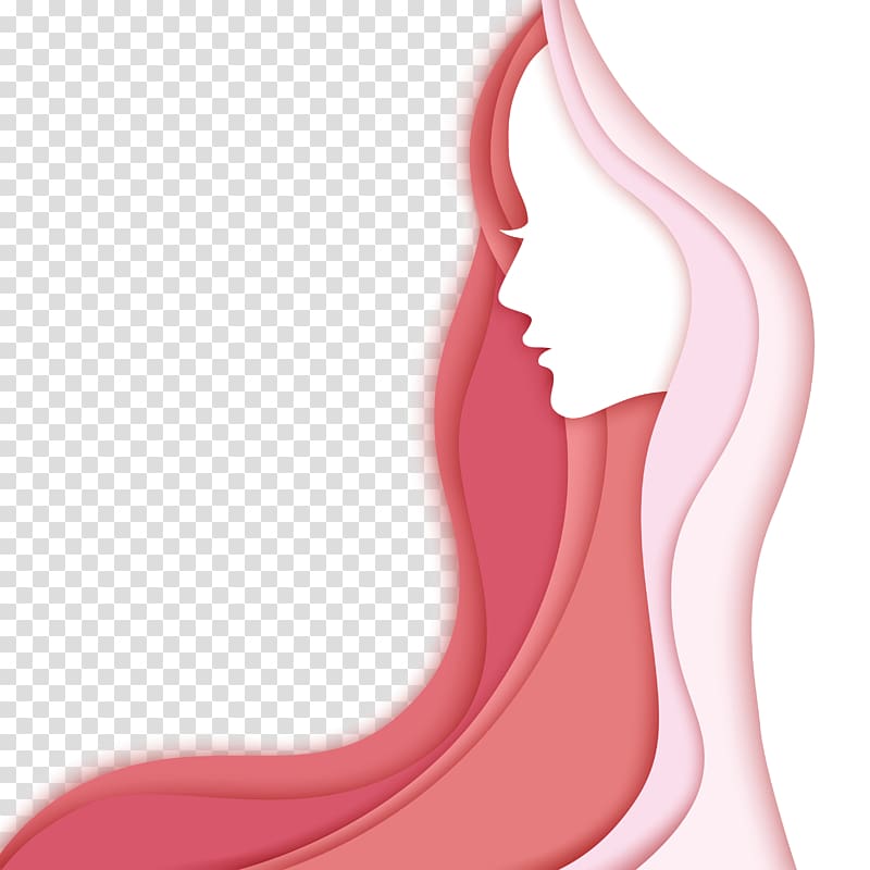 Beauty Parlour Barber, Long-haired beauty, woman's profile logo transparent background PNG clipart