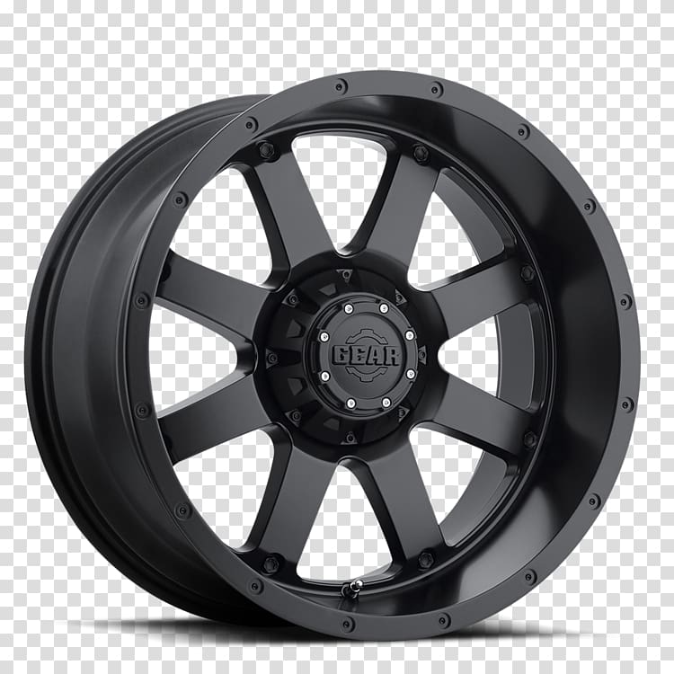 Gear Alloy 726B Big Block Wheel 20X12 Gear Alloy Wheels 726B Big Block Satin Black Car Rim, 50 cal lug nuts transparent background PNG clipart