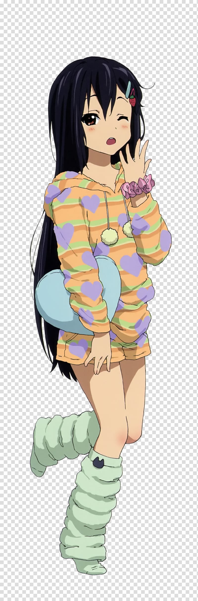 Mio Akiyama Azusa Nakano Ritsu Tainaka Yui Hirasawa Tsumugi Kotobuki, render transparent background PNG clipart