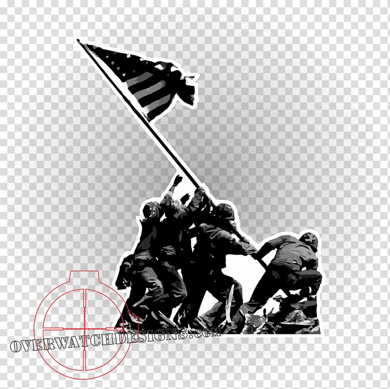 Raising the Flag on Iwo Jima Battle of Iwo Jima Marine Corps War Memorial Mount Suribachi Normandy landings, Iwo Jima transparent background PNG clipart