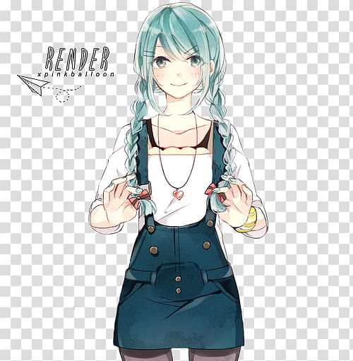 Hatsune Miku: Project Diva X Vocaloid Anime VY2, cute girl transparent background PNG clipart
