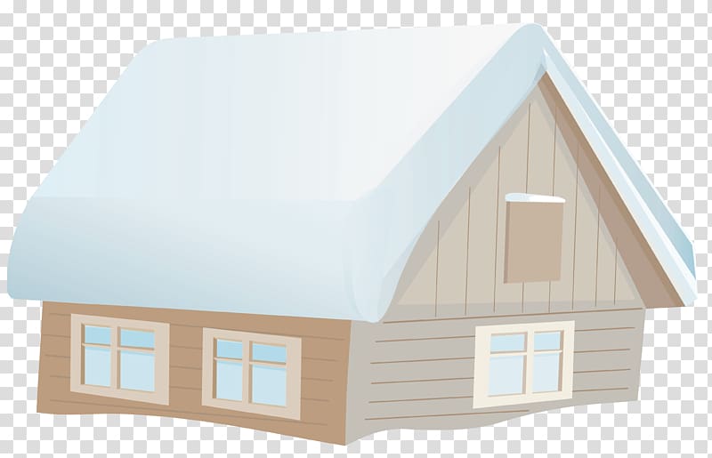 brown and white house illustration, Roof Home Architecture House Daylighting, Winter Simple House transparent background PNG clipart