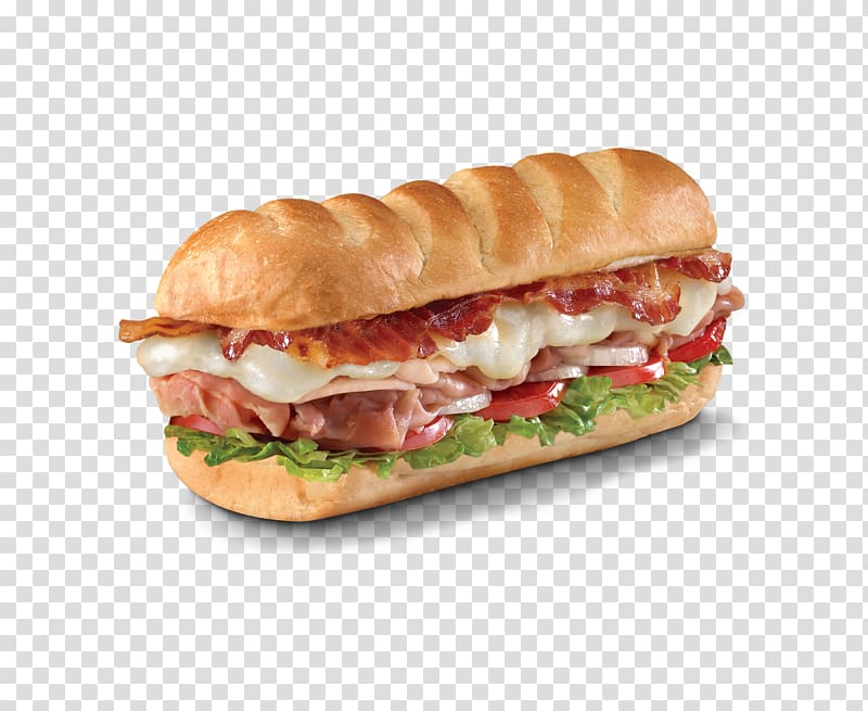 Submarine sandwich Ham Bacon Firehouse Subs Cheese, bacon transparent background PNG clipart