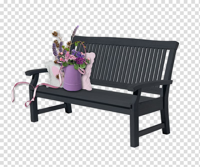 Summer Spring Bench Centerblog, Flowers on a black chair transparent background PNG clipart