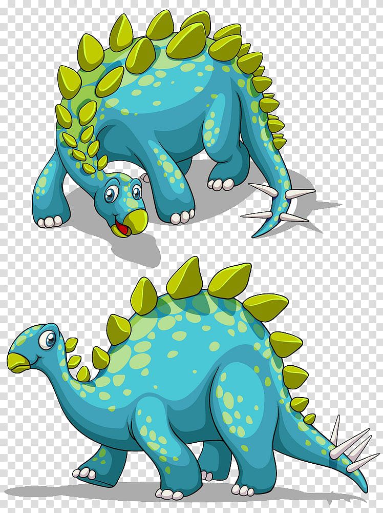 stegosaurus , Triceratops Stegosaurus Dinosaur , Cartoon dinosaur collection transparent background PNG clipart