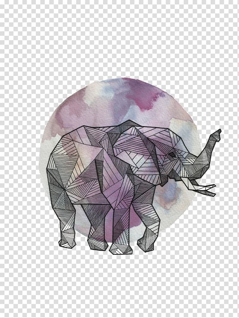 Drawing Watercolor painting Geometry Animal, watercolor animals transparent background PNG clipart