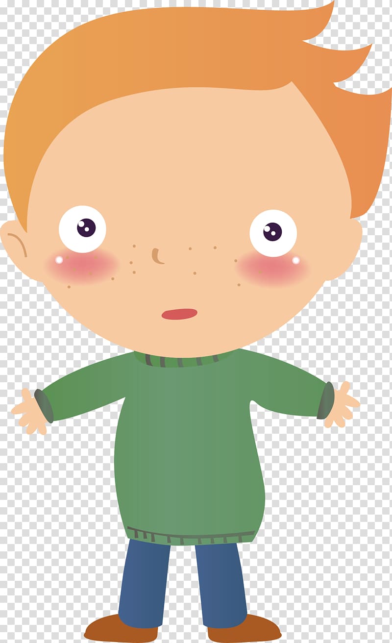 Boy Cartoon , Frightened boy transparent background PNG clipart