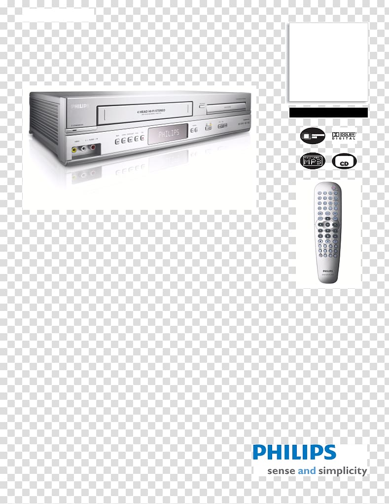 Electronics VCR/DVD combo Philips Combo television unit, dvd transparent background PNG clipart