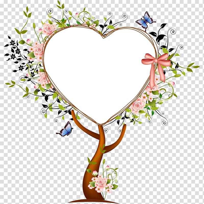 creative heart-shaped wishing tree transparent background PNG clipart