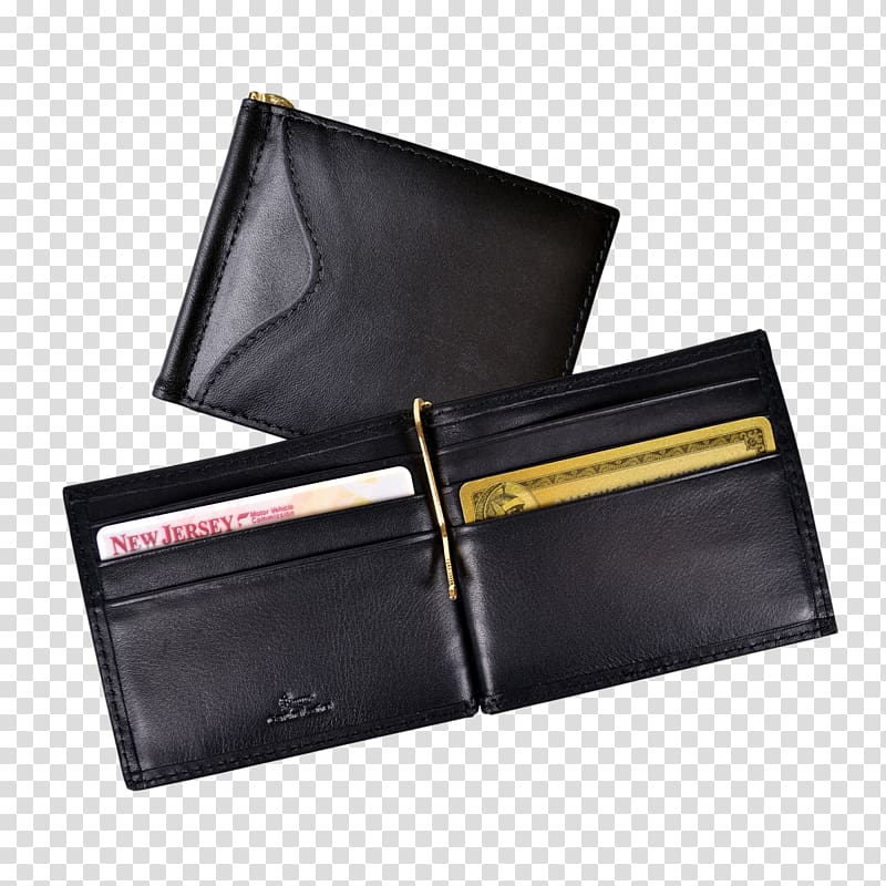 Money clip Wallet Leather Pocket Credit card, genuine leather transparent background PNG clipart