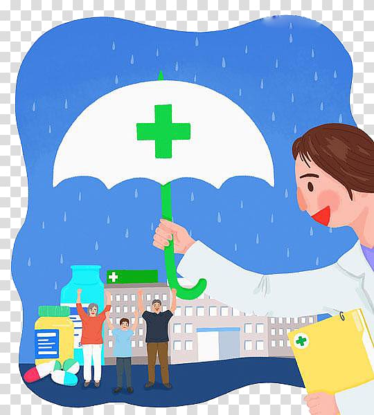 Medicine Physician Health Care Patient Illustration, Doctor holding umbrella transparent background PNG clipart