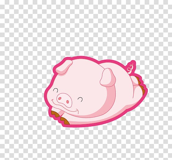 Domestic pig Cartoon Drawing , Cute pig transparent background PNG clipart