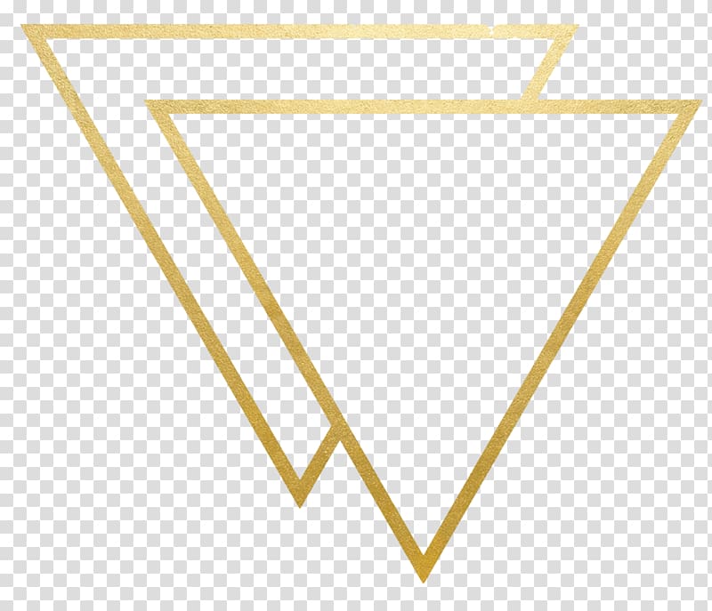 two triangular-shaped brown frames , Drawing Triangle Gold , GOLD LINE transparent background PNG clipart