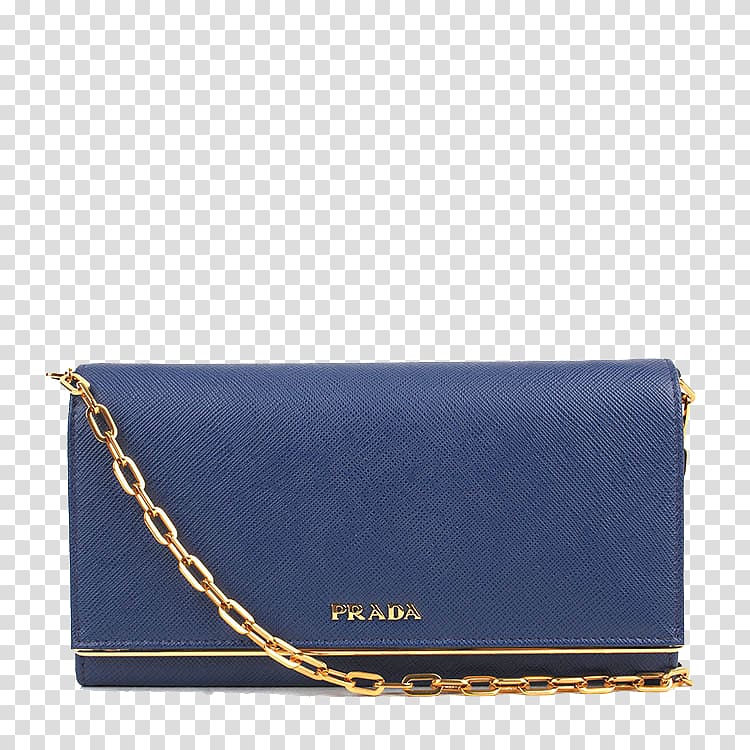 Prada Handbag Brand, Ms. PRADA Prada blue leather chain shoulder bag transparent background PNG clipart