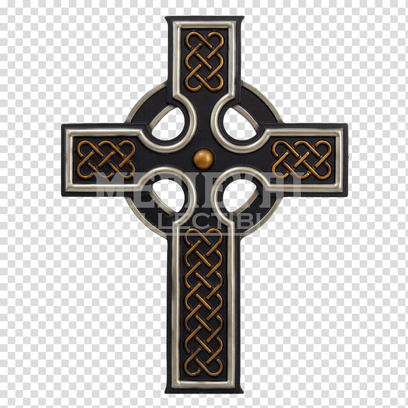 Celtic cross Christian cross Celts Cross necklace, golden lantern transparent background PNG clipart