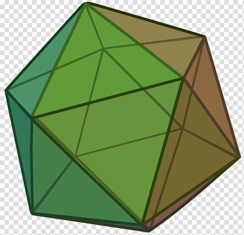 Regular icosahedron Regular polyhedron Platonic solid, grasshopper transparent background PNG clipart