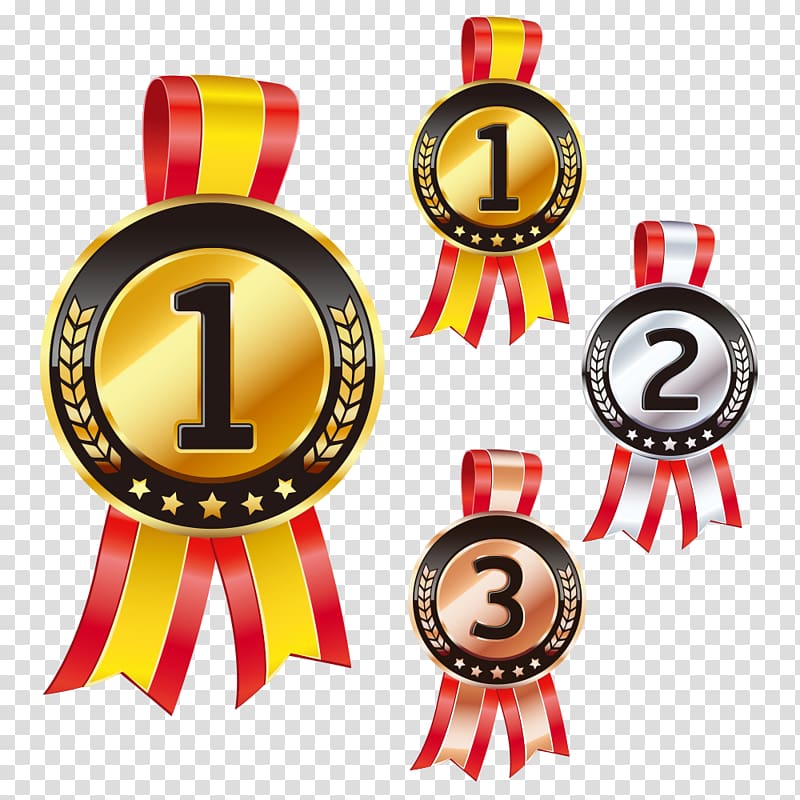 four medal arts, , prize transparent background PNG clipart