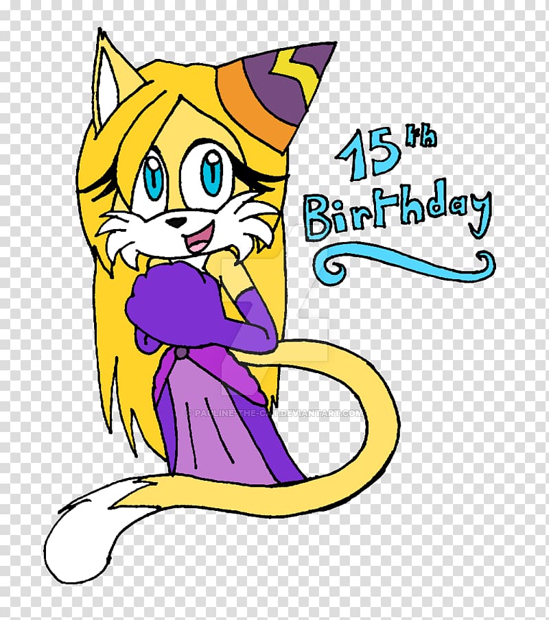 Whiskers Cat Cartoon , 15th birthday transparent background PNG clipart