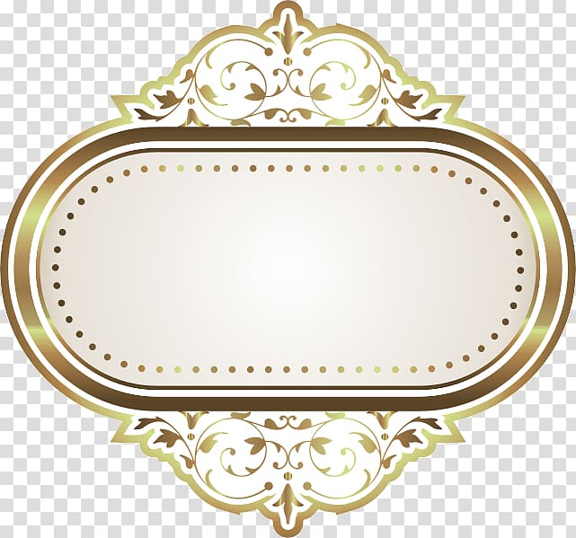white and brown , frame Computer file, Continental Gold Frame transparent background PNG clipart