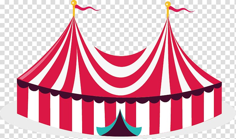 red and white marquee tent, Circus Illustration, Circus tent transparent background PNG clipart