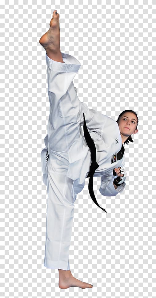 karate do woman, Dobok Karate Martial arts Taekwondo Uniform, taekwondo/ transparent background PNG clipart