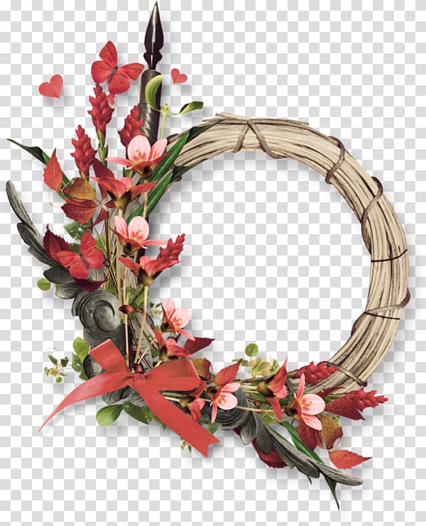 Frames Flower Floral design , creative christmas wreath transparent background PNG clipart