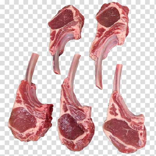 Halal Red meat Lamb and mutton Jingisukan Meat chop, Lamb chops transparent background PNG clipart