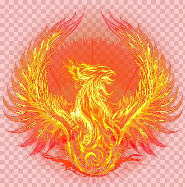 Flame Bird Illustration Flame Fenghuang Phoenix Wings