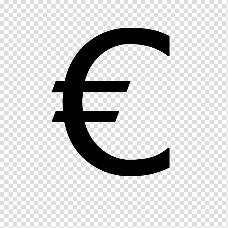 Euro sign 1 euro coin, Euro sign transparent background PNG