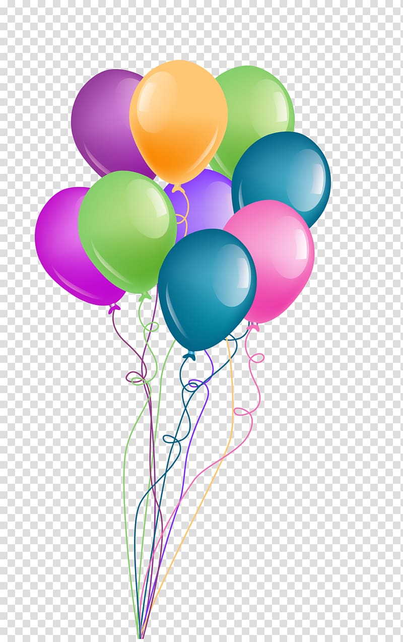 Birthday cake Happy Birthday to You , Cartoon color balloon transparent background PNG clipart