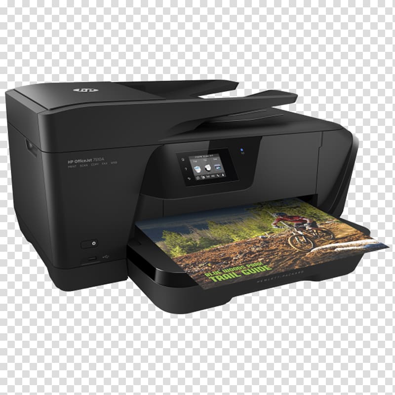 Hewlett-Packard Multi-function printer HP Officejet 7510 HP Deskjet, hewlett-packard transparent background PNG clipart