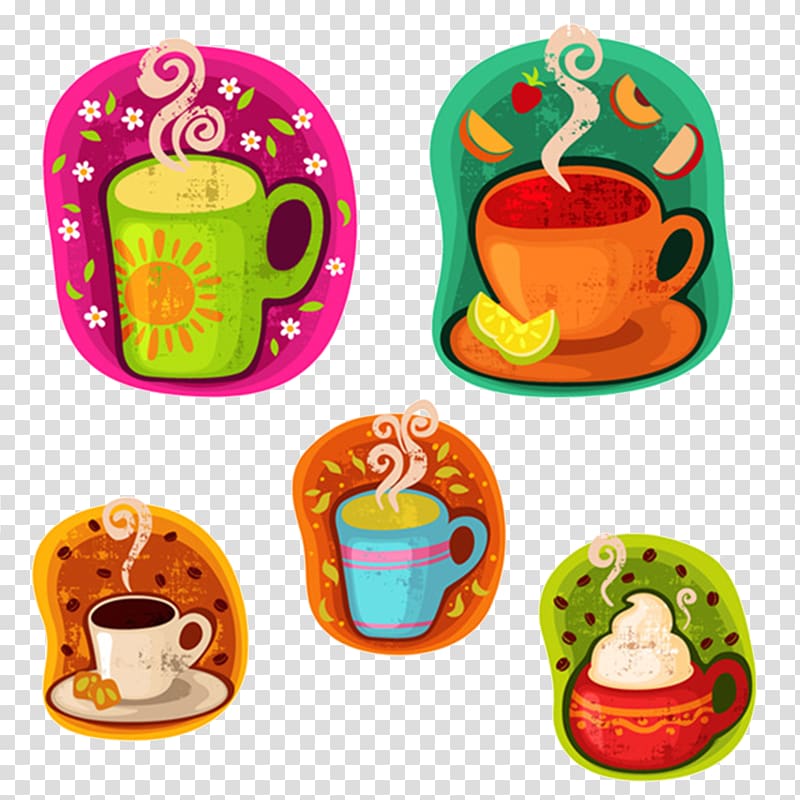 Coffee Green tea Drink , Creative coffee cup transparent background PNG clipart