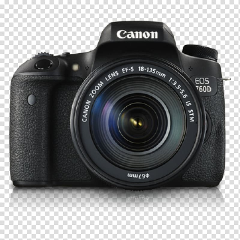 Canon EOS 750D Canon EOS 760D Canon EF-S 18–135mm lens Canon EF lens mount Canon EF-S lens mount, Camera transparent background PNG clipart