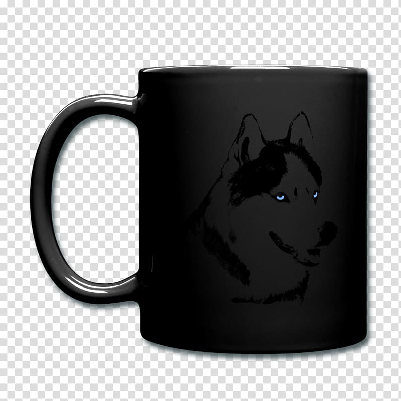 Mug T-shirt Thermoses Teacup, husky dog transparent background PNG clipart