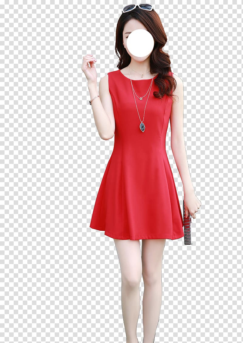 Red Dress Collar Clothing Skirt, Red women free transparent background PNG clipart