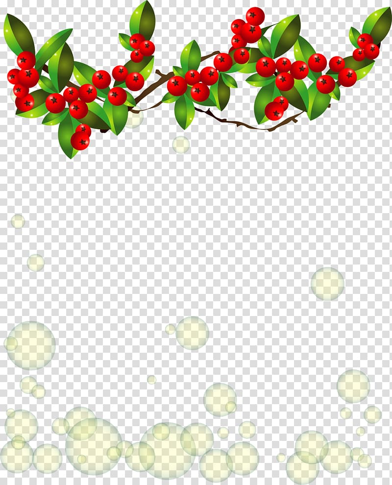 , Bubble red berries poster background element transparent background PNG clipart
