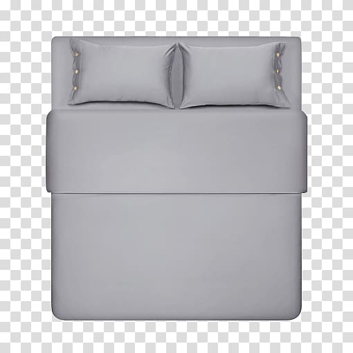 grey bed with two pillows illustration, Bed Couch , bed transparent background PNG clipart