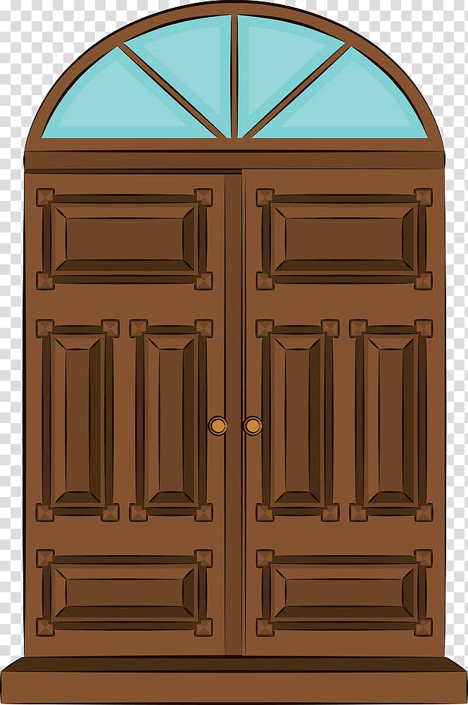 Door Illustration, A closed door transparent background PNG clipart