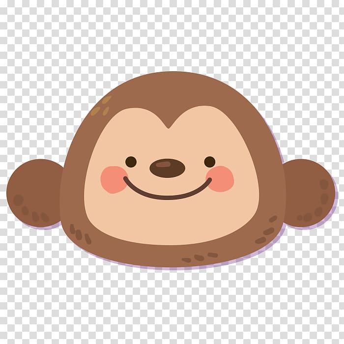 Smiley Emoticon Euclidean Icon, Cute Meng Meng da monkey transparent background PNG clipart
