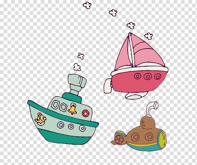 Ship Toy , Cartoon toy boats transparent background PNG clipart