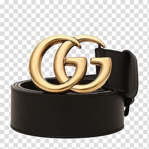 Belt buckle Gucci, Ms. GUCCI leather double G plate buckle belt transparent background PNG clipart