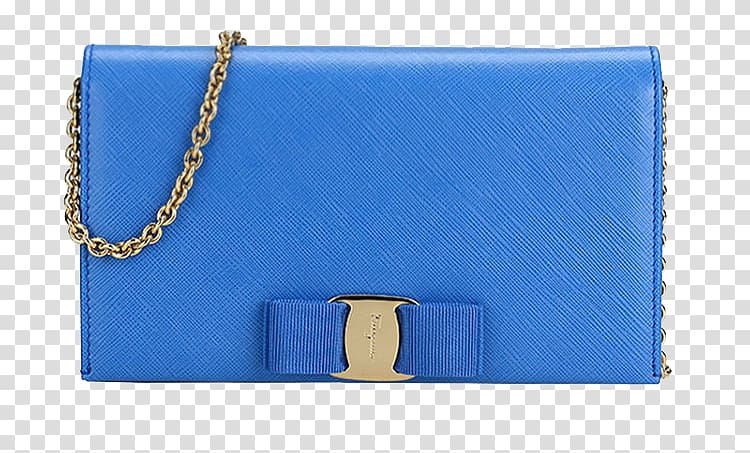 Handbag Designer Leather Blue, Ms. Vara leather shoulder bag long chain Ferragamo transparent background PNG clipart