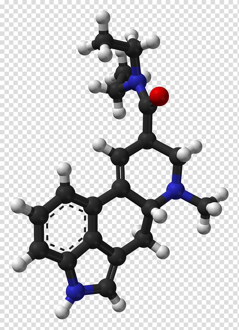Lysergic acid diethylamide Psychedelic drug Molecule Hallucinogen, molecule transparent background PNG clipart